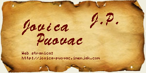 Jovica Puovac vizit kartica